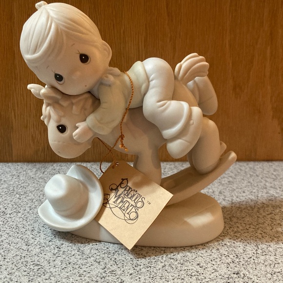 Precious Moments Other - Precious Moments Cream Child on Rocking Horse Figurine